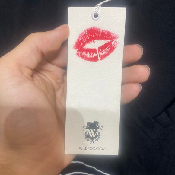 Wildfox Black Meow Cat Long Sleeve Bodysuit Sz L - Picture 8 of 13